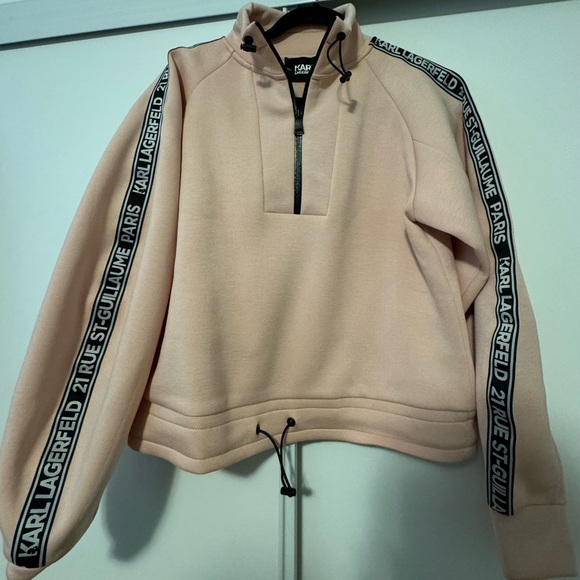 Karl Lagerfeld Paris Athletic Elegance Sweatshirt Top - Picture 3 of 3